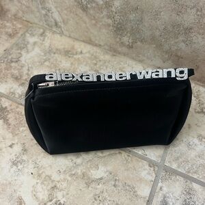Alexander Wang Marquess Micro bag in black satin with a crystal